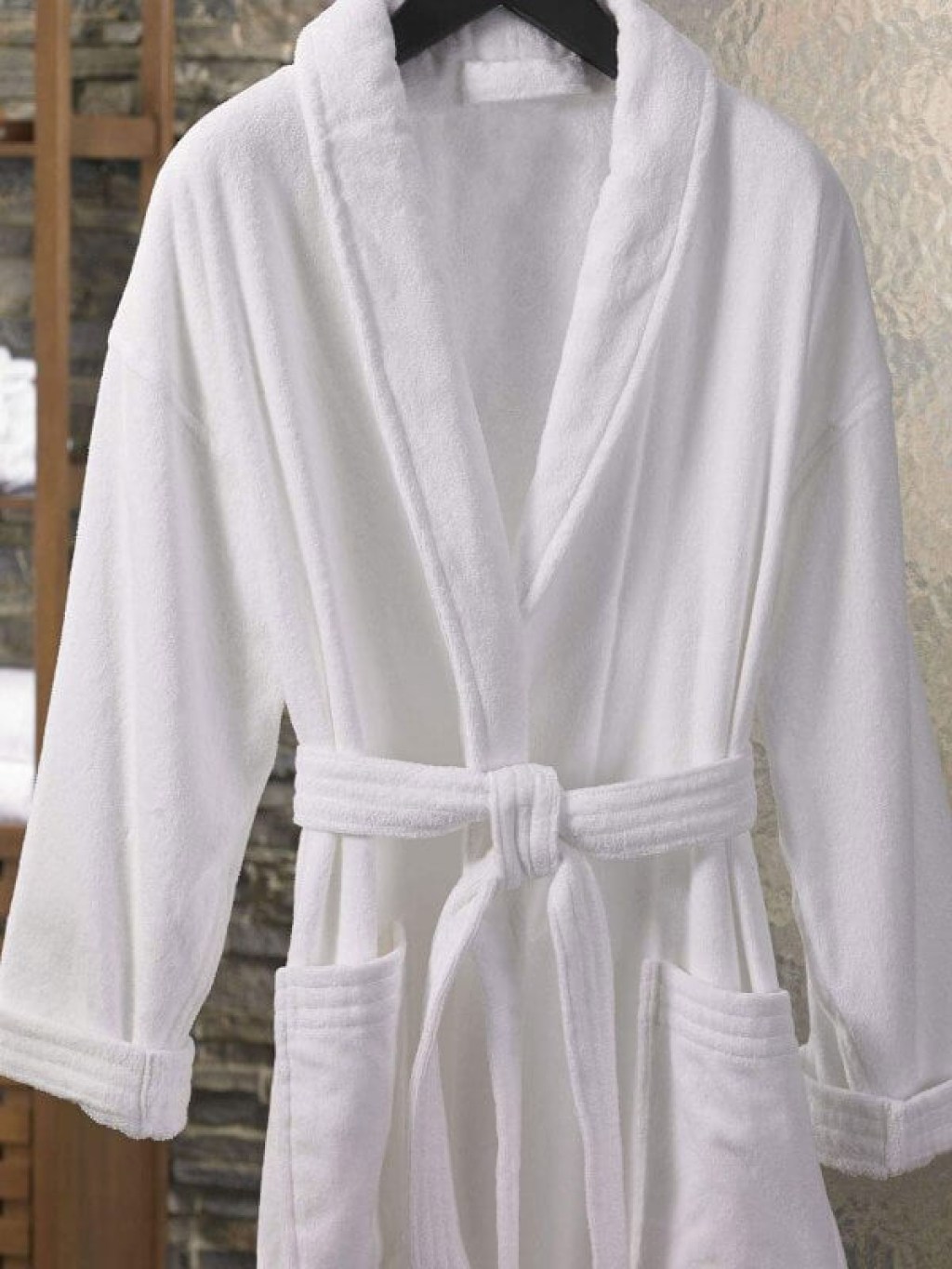 Μπουρνούζι Ξενοδοχείου Λευκό Βαμβακερό 450gsm Γαρύφαλλο | Γαρύφαλλο - Λευκά Είδη